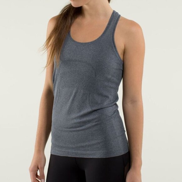 Lululemon Run Swiftly Tech Racerback Heathered Inkwell - Picture 2 of 9